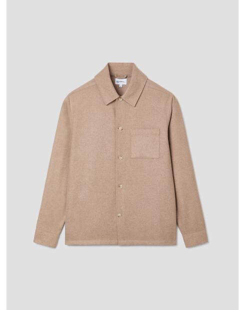 Surchemise slim chiné caramel 3