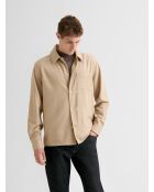 Surchemise slim chiné caramel 3