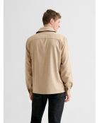 Surchemise slim chiné caramel 3