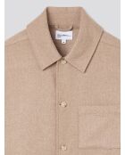 Surchemise slim chiné caramel 3