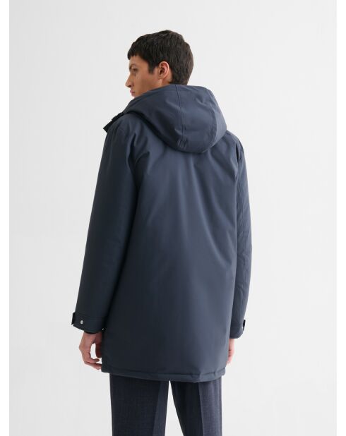 Parka blu scuro con cappuccio