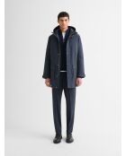 Dunkelmarineblauer Kapuzenparka