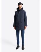 Dunkelmarineblauer Kapuzenparka