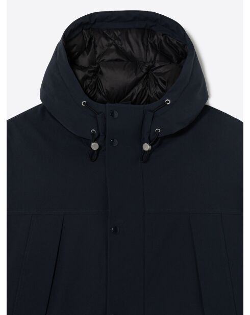 Parka blu scuro con cappuccio