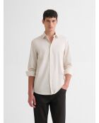 Slank katoenen shirt met zandpatroon