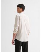 Slank katoenen shirt met zandpatroon