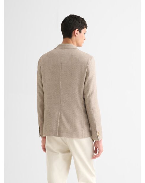 Veste ville slim stretch beige clair