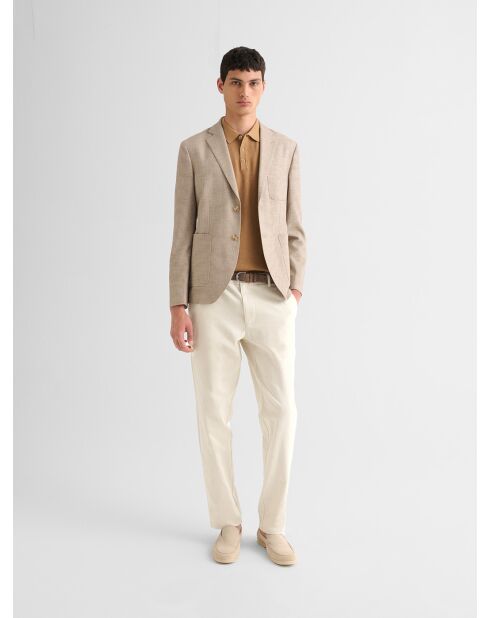 Veste ville slim stretch beige clair