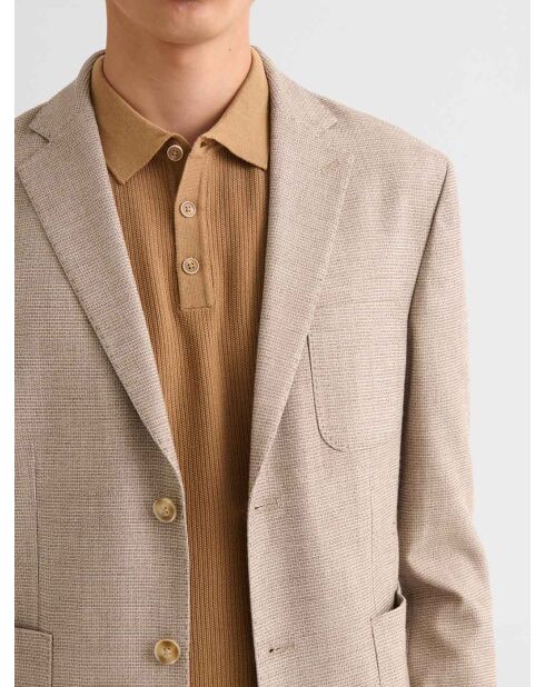 Veste ville slim stretch beige clair