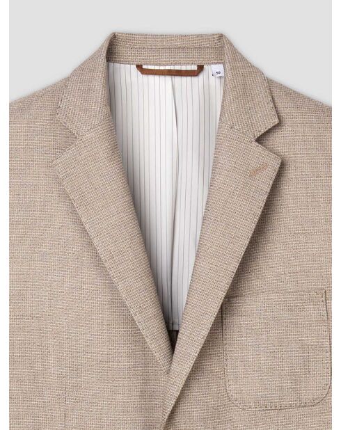 Veste ville slim stretch beige clair