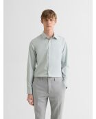 Chemise extraslim sans repassage vert amande