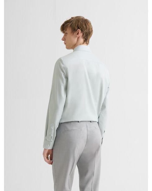 Chemise extraslim sans repassage vert amande