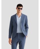 blauw geruit slim colbert
