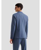 blauw geruit slim colbert