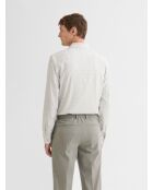 Camicia slim bianca a fantasia