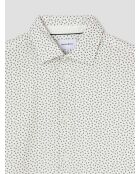 Camicia slim bianca a fantasia