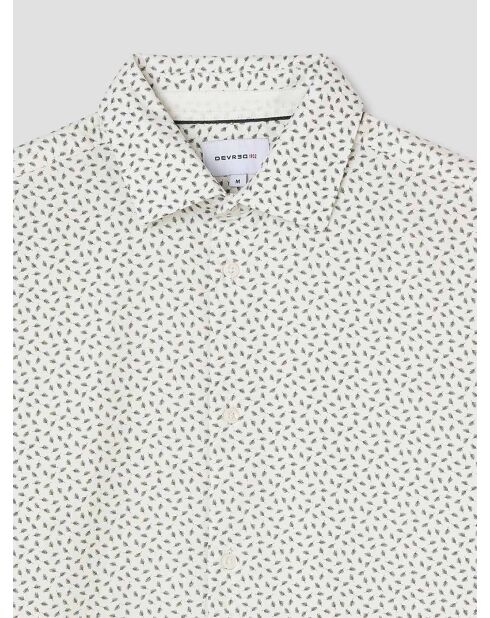 Camicia slim bianca a fantasia