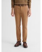 Chino slim stretch taille élastiquée camel