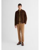 Chino slim stretch taille élastiquée camel