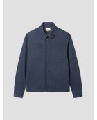Surchemise regular en jersey bleu nuit