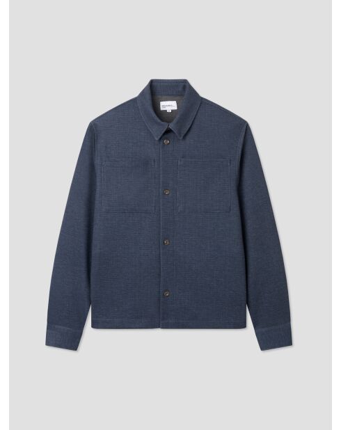 Surchemise regular en jersey bleu nuit