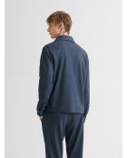 Surchemise regular en jersey bleu nuit