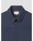 Surchemise regular en jersey bleu nuit