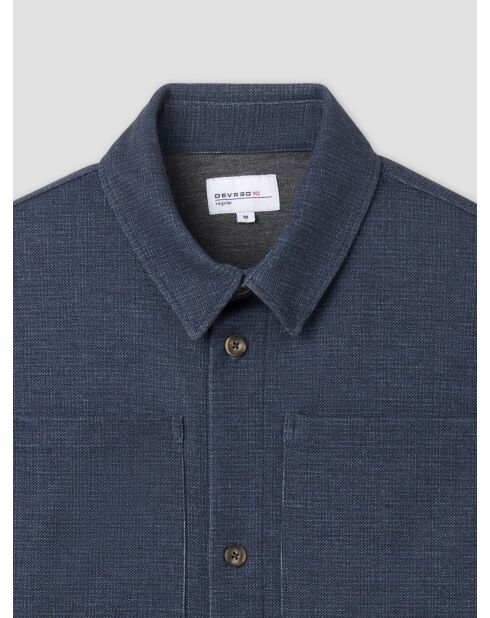 Surchemise regular en jersey bleu nuit
