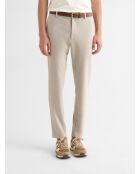 Chino jogpant taille semi-élastiquée gris moyen