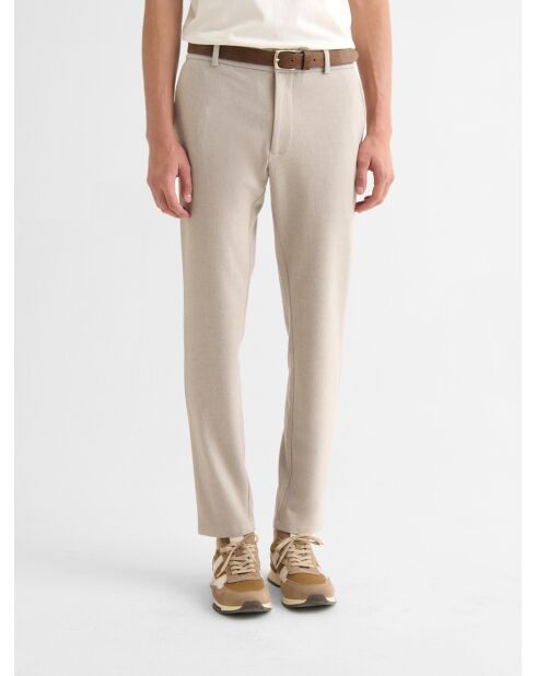 Chino jogpant taille semi-élastiquée gris moyen