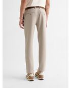 Chino jogpant taille semi-élastiquée gris moyen