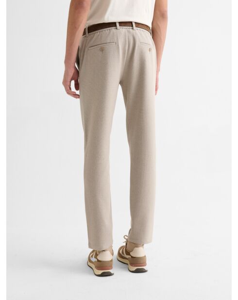 Chino jogpant taille semi-élastiquée gris moyen