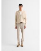 Chino jogpant taille semi-élastiquée gris moyen