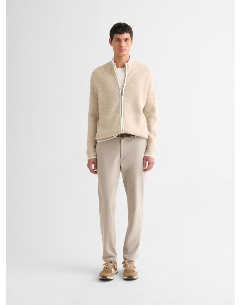 Chino jogpant taille semi-élastiquée gris moyen
