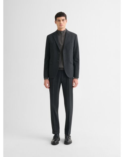 Pantalon de costume à pinces anthracite