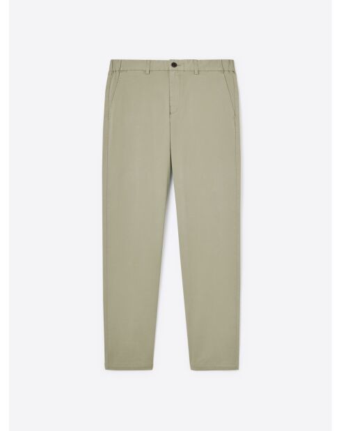 Chino regular en coton tencel tilleul