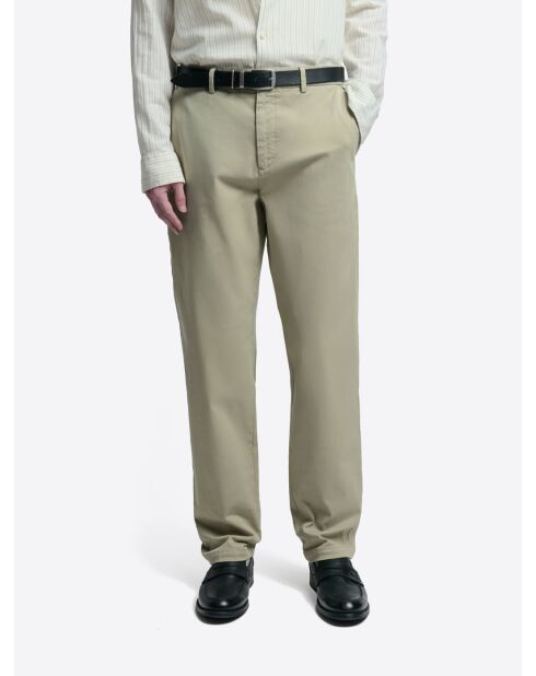 Chino regular en coton tencel tilleul