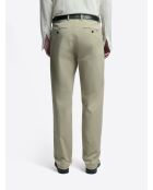 Chino regular en coton tencel tilleul