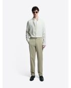 Chino regular en coton tencel tilleul