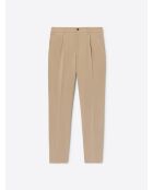 Chino slim taille semi-élastiquée beige