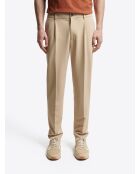 Chino slim taille semi-élastiquée beige