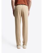 Chino slim taille semi-élastiquée beige
