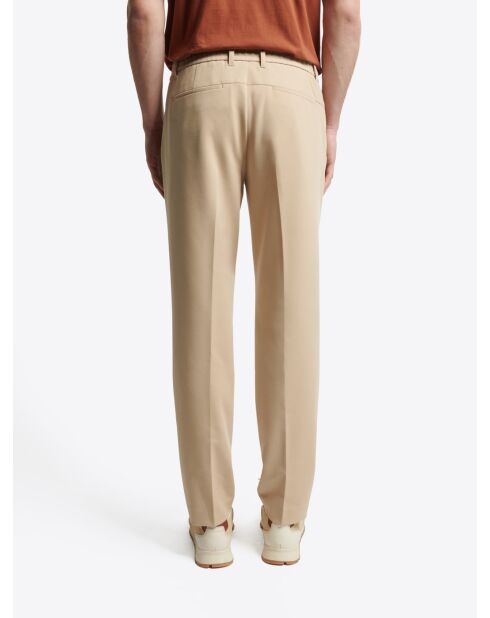 Chino slim taille semi-élastiquée beige