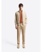 Chino slim taille semi-élastiquée beige