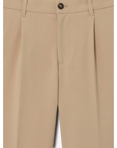 Chino slim taille semi-élastiquée beige