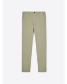 Chino slim stretch taille élastiquée tilleul
