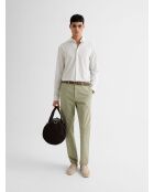 Chino slim stretch taille élastiquée tilleul