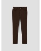 Schmale Stretchjeans in Kakaobraun