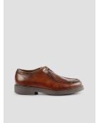 Derbies bateau en cuir chocolat
