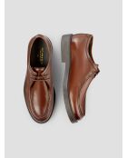 Derbies bateau en cuir chocolat
